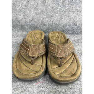 Gotcha Extreme Comfort Suede Sandals Men's 7 Brown Casual Flip Flops
